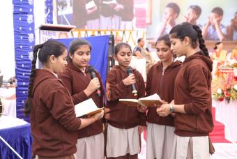 The celebrations begin with a song